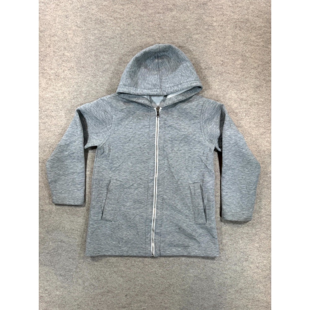 J Crew Hoodie Mens Heather Gray Lined Stretch Welt Pockets Full Zip Size M